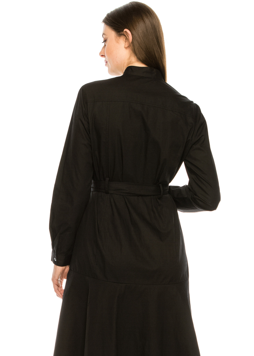 Black Dress With Belt | Modest Women Clothing - YAL New York